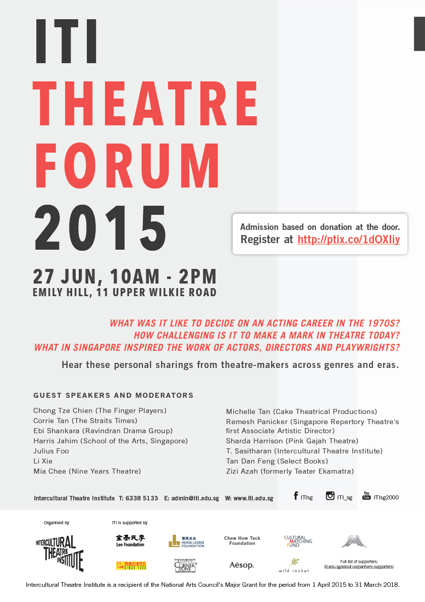 ITI Theatre Forum 2015 poster