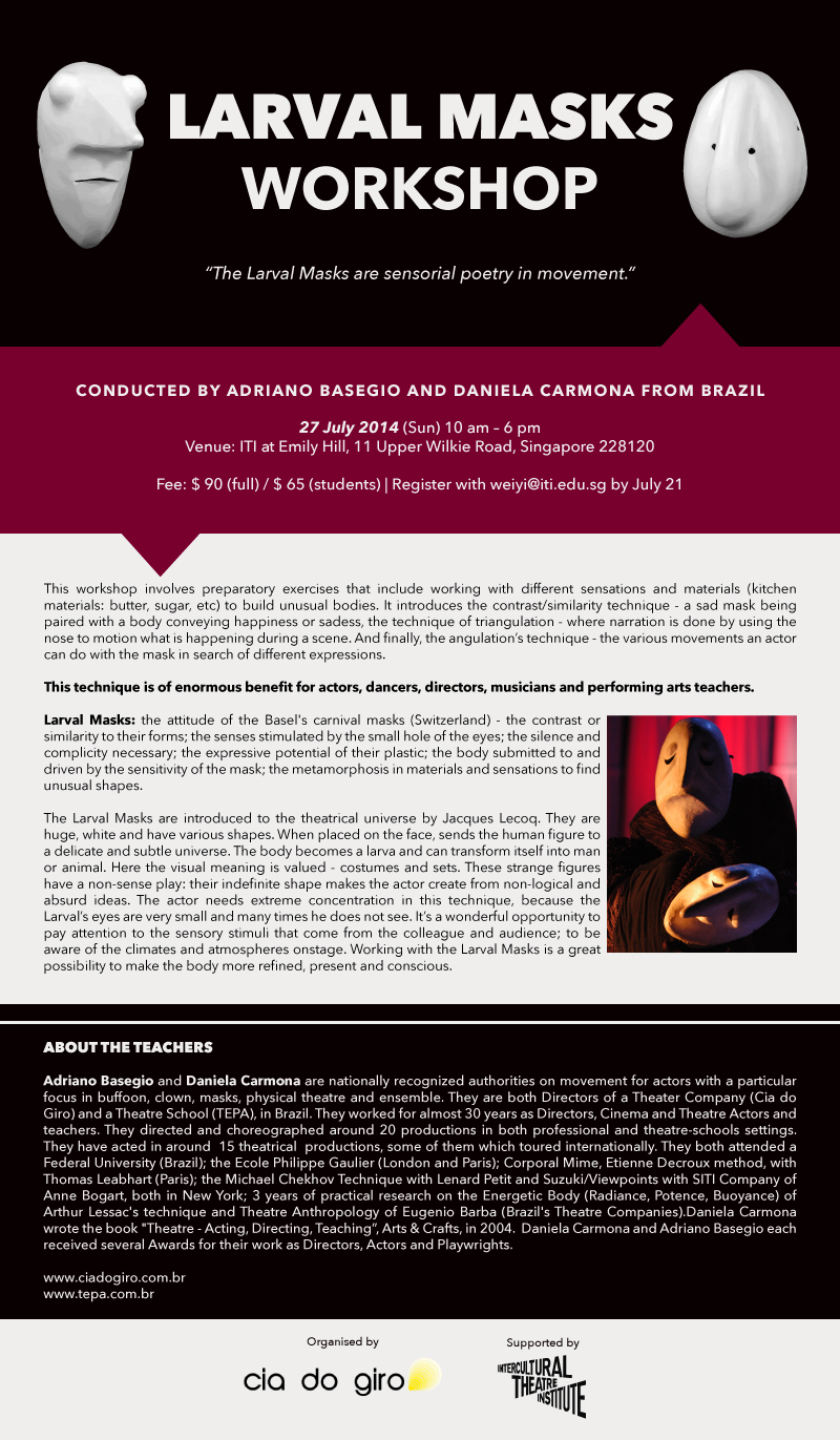 Larval Masks Workshop 2014